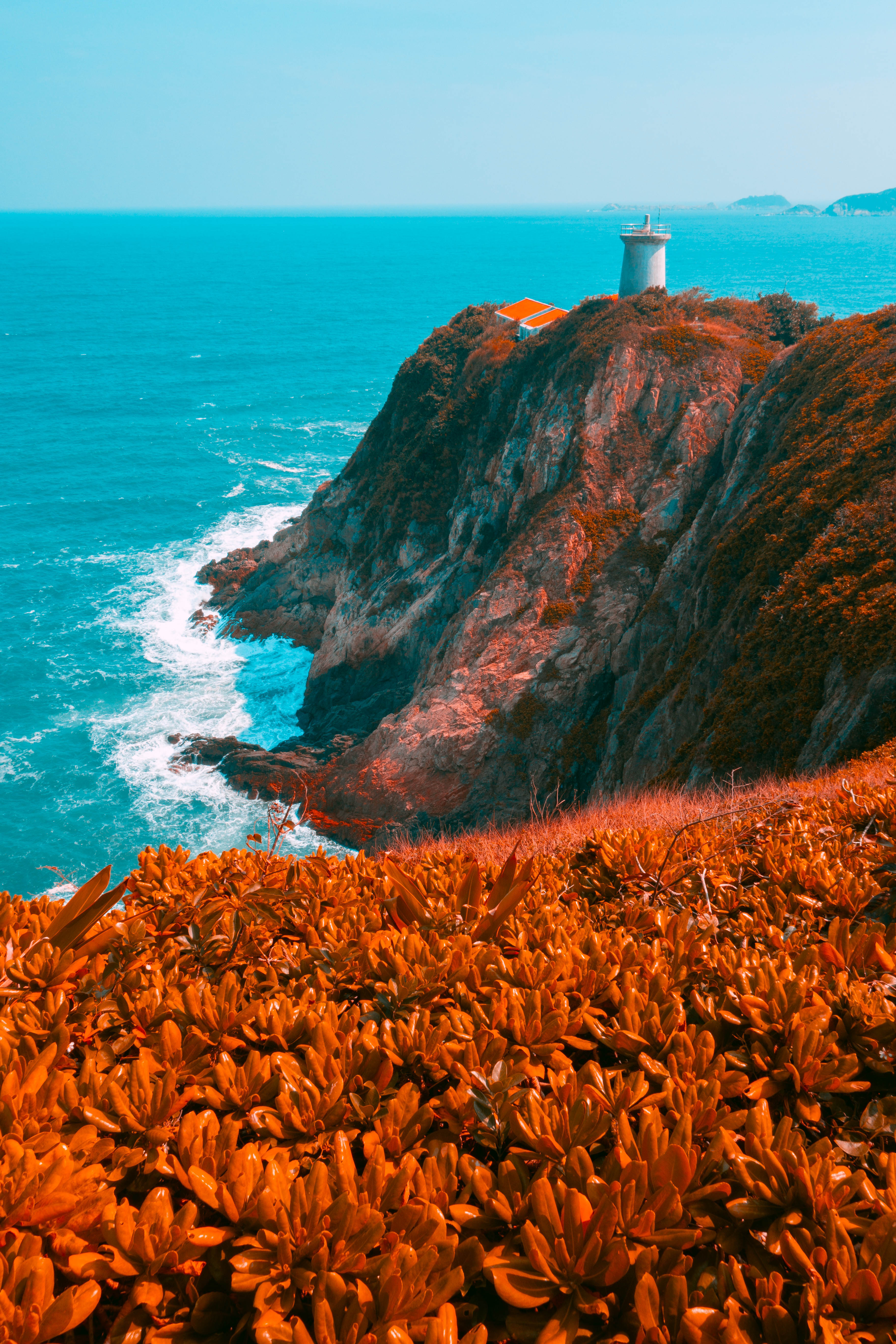 Cape D'aguilar lighthouse in infrared